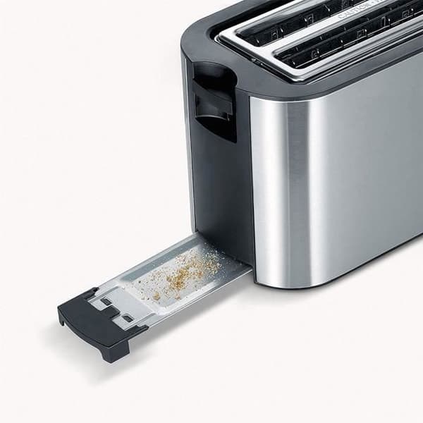 Brödrost - SEVERIN - 2590 - 2 fack - 1400W - borstat rostfritt stål/svart