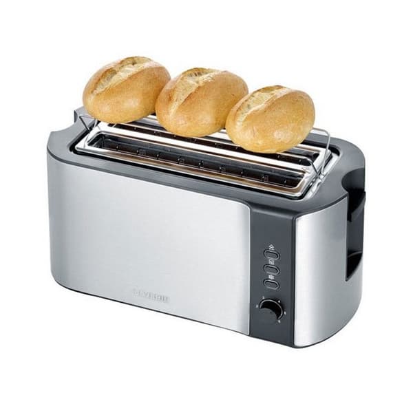 Brödrost - SEVERIN - 2590 - 2 fack - 1400W - borstat rostfritt stål/svart