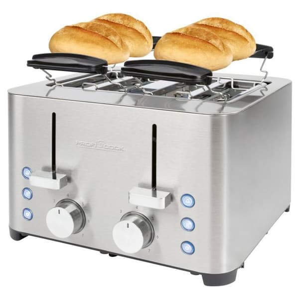 Brödrost 4 platser i rostfritt stål Proficook PC-TA1252