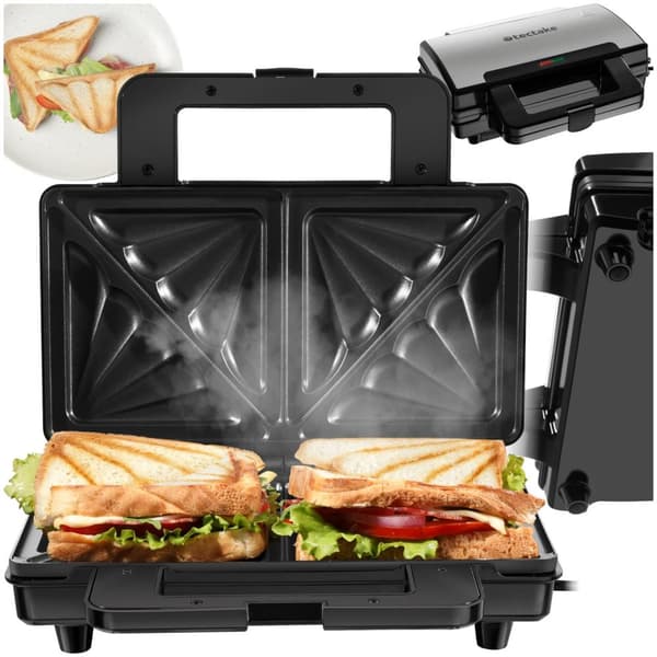 Sandwichtoaster SK1000W, non-stick, varmebestandig - sølv
