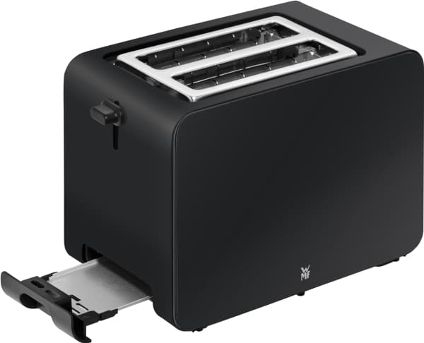 WMF Stelio 0414210071, 2 skive(r), Sort, Rustfrit stål, Knapper, Niveau, Dreje, 1050 W, 281 mm