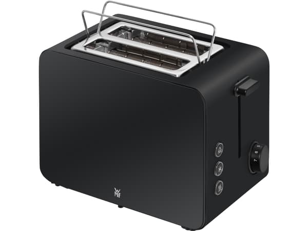 WMF Stelio 0414210071, 2 skive(r), Sort, Rustfrit stål, Knapper, Niveau, Dreje, 1050 W, 281 mm