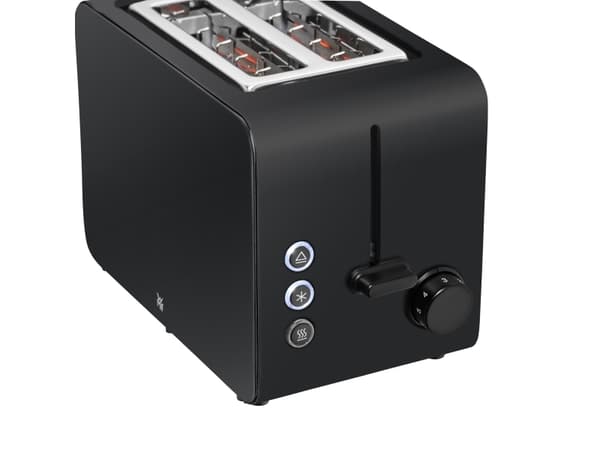 WMF Stelio 0414210071, 2 skive(r), Sort, Rustfrit stål, Knapper, Niveau, Dreje, 1050 W, 281 mm