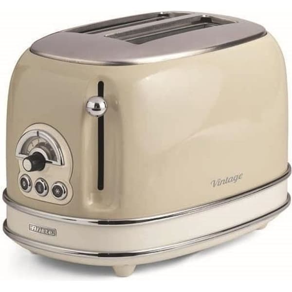 Vintage ARIETE 155/1 brödrost - 2 platser, 6-läges termostat, beige