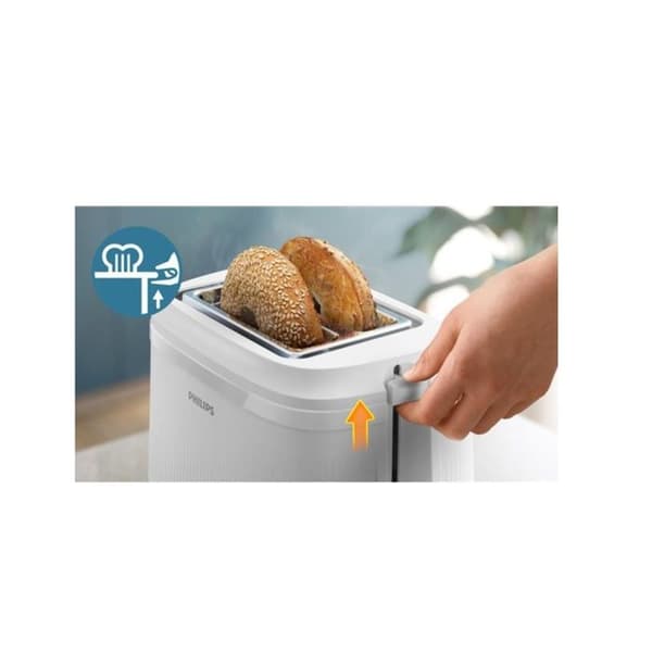 Philips Brödrost med Bakverksvärmare Series 3000, 900 W, Vit (HD2511/00)