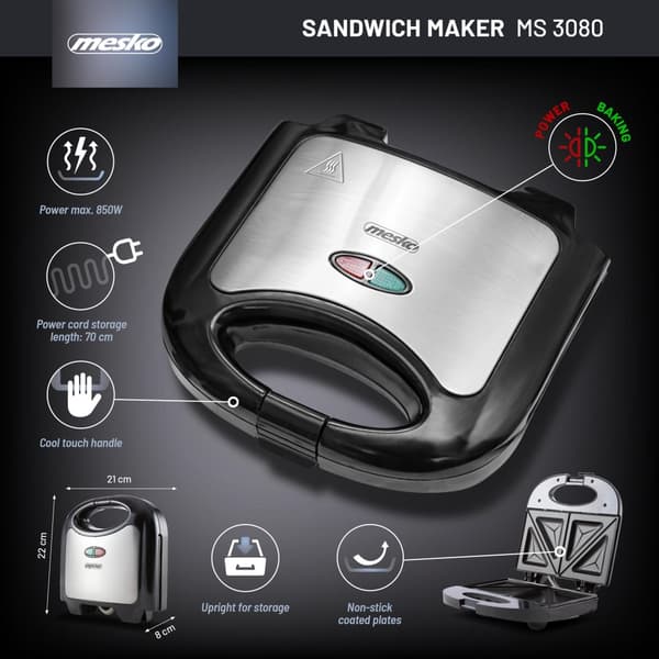MESKO SANDWICH MAKER | MS3080