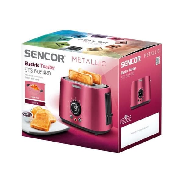 Sencor STS 6054RD Brödrostar 2 skivor 2 platser röd