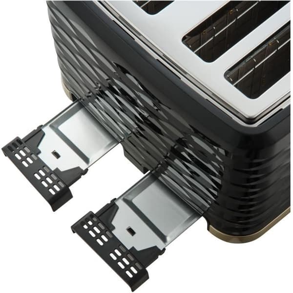 Brödrost - SENCOR - STS 7551BK - 1600 W - 4 platser - Svart / guld