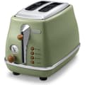 Miniatyrbild 1 av 4: Brödrost - Delonghi - Icona Vintage - 2 skivor - 6 positioner - Olivgrön/choklad