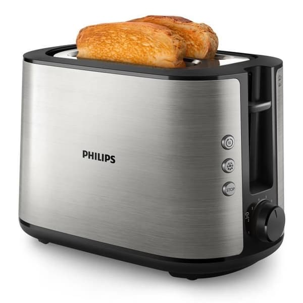 Philips Daily Collection brödrost - 2 platser för rostat bröd och bröd - Metal HD2650/90