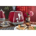 Miniatyrbild 4 av 5: DELONGHI ICONA CAPITALS Brödrost 2 skivor - 900W - 3-funktions brödrost - Bakverksvärmare ingår - Röd