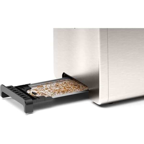 Bosch TAT3P420 brödrost - 2 platser - 970W - avfrostning - rostfritt stål/svart