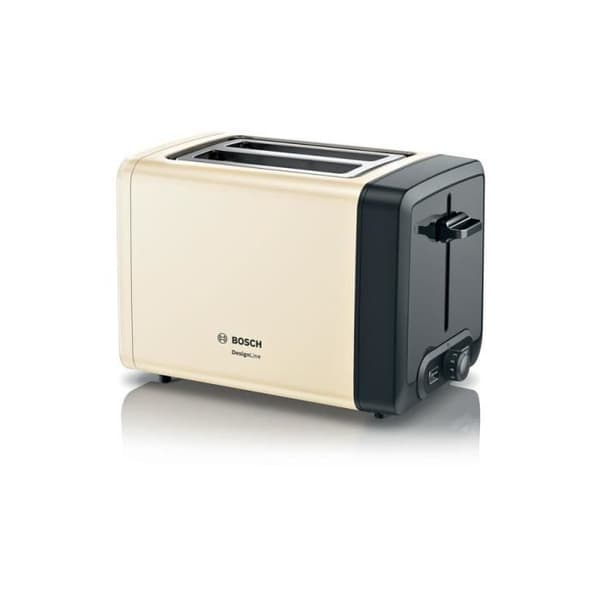 Bosch TAT4P427 brödrost 2 skivor 970 W Svart, Gräddfärg