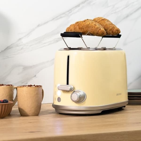 Cecotec Vertikal Brödrost Toast&Taste 1000 Retro Dubbel Beige