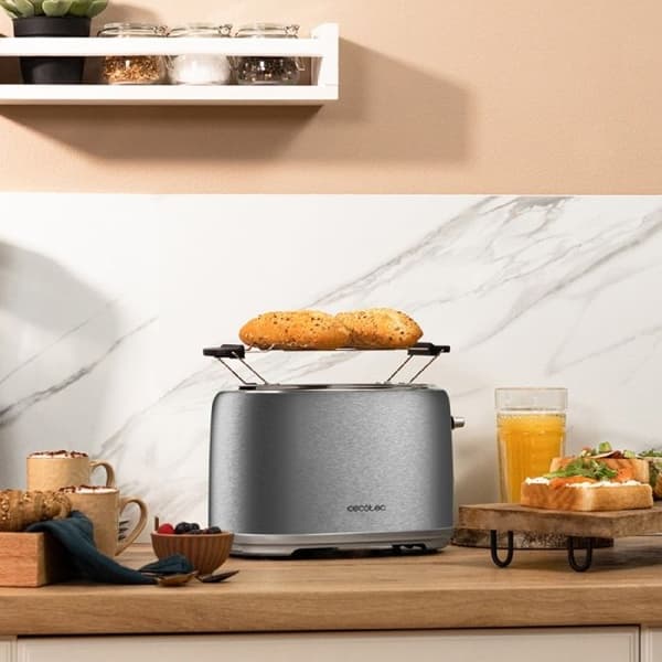 Cecotec Vertikal Brödrost Toast&Taste 1000 Retro Dubbel Inox
