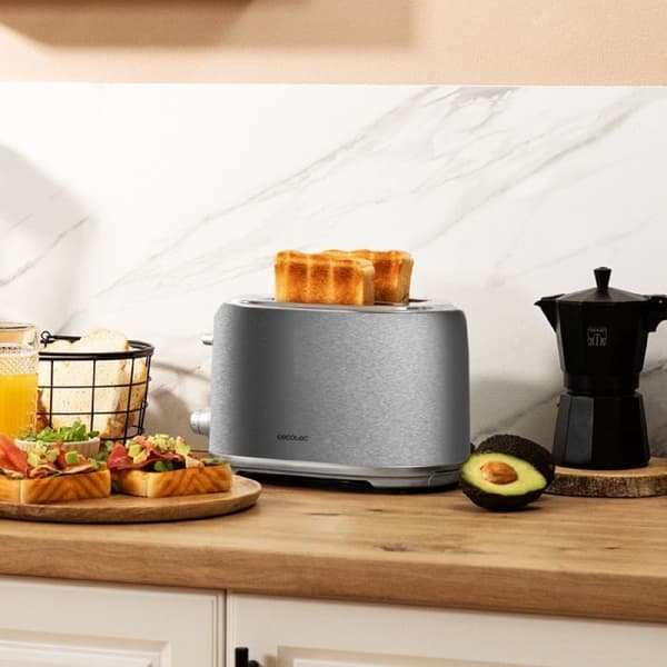 Cecotec Vertikal Brödrost Toast&Taste 1000 Retro Dubbel Inox
