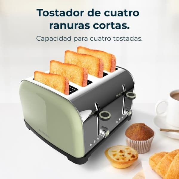 Cecotec Vertikal Brödrost Toastin' time 1500 Dubbel Grön