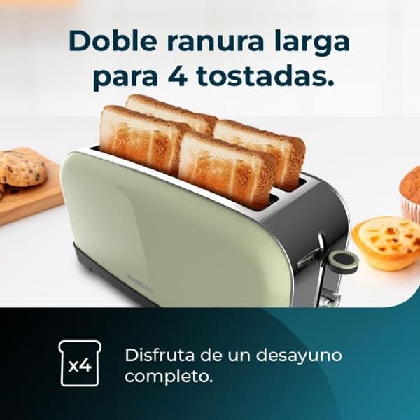 Cecotec Vertikalt Brödrost Toastin' time 1500 Grön
