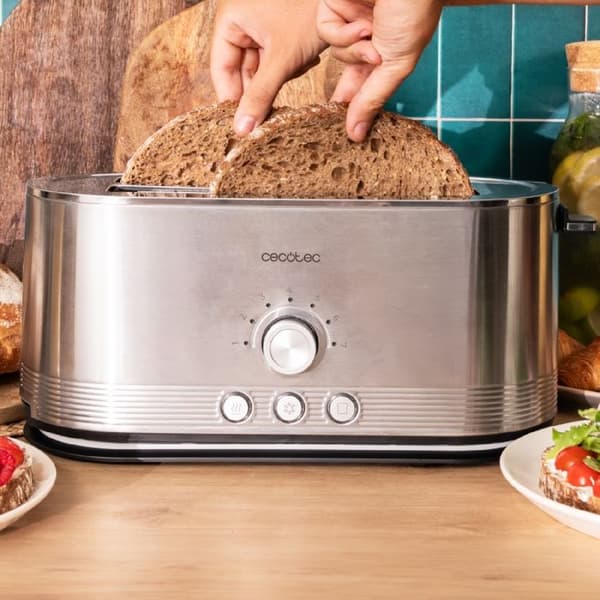 Brödrost - CECOTEC - 4 skivor - 1400 W - Rostfritt stål - 7 bryningsnivåer
