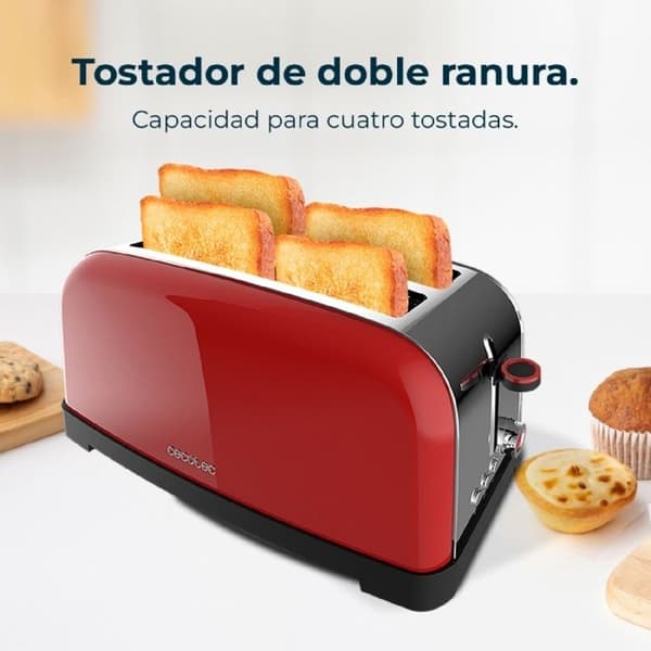 Cecotec Vertikal Brödrost Toastin' time 1500 Röd Lite