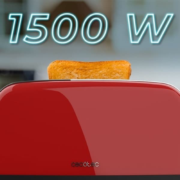 Cecotec Vertikal Brödrost Toastin' time 1500 Röd Lite