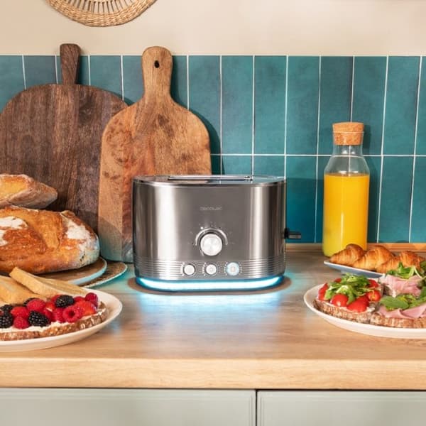 Vertikal brödrost - CECOTEC - Shine&amp;Toast - 850 W - 2 skivor - 7 brunningsnivåer