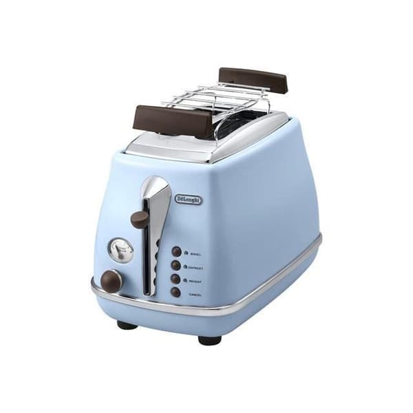 Icona Vintage Brödrost - DELONGHI CTOV 2103.AZ - 2 platser - 6 positioner - Blå och Brun