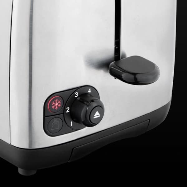 RUSSELL HOBBS Äventyrsbrödrost - Brynningskontroll, bakverksvärmare - Borstat stål