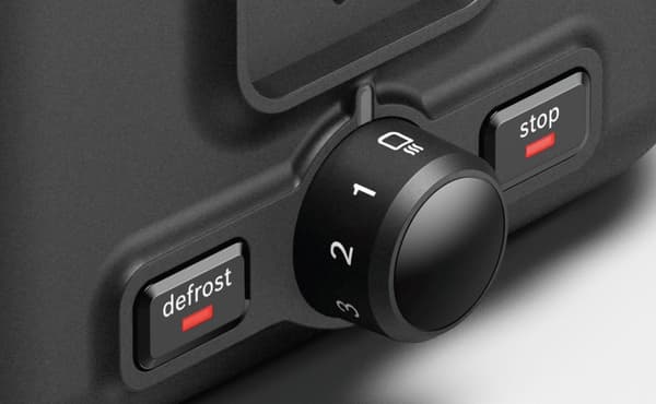 Bosch TAT3P420 leivänpaahdin 2 viipaletta 970 W Musta, Ruostumaton teräs