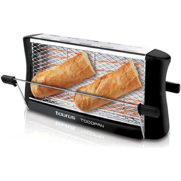 TAURUS Todopan brödrost - Svart - Anpassar sig till alla typer av bröd - Effekt 700W