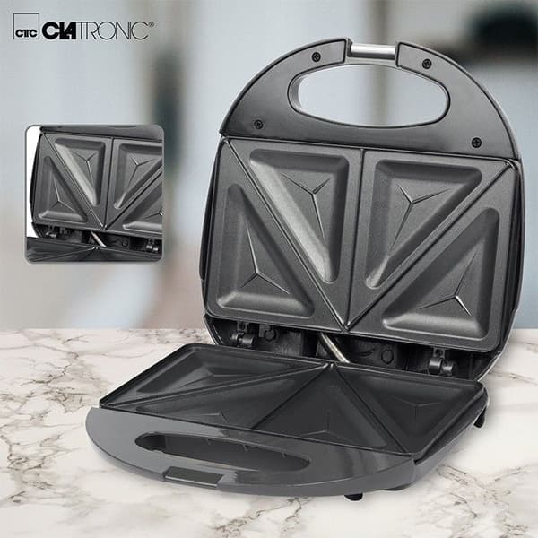Smörgås och Croque Monsieur Maker Clatronic ST 3477 Grå