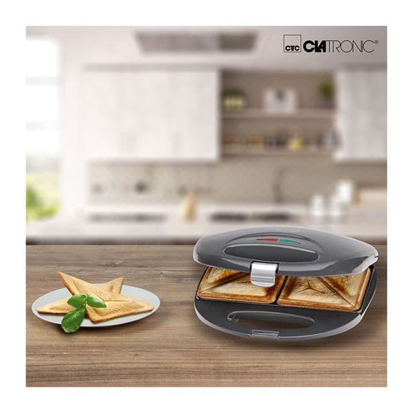 Smörgås och Croque Monsieur Maker Clatronic ST 3477 Grå