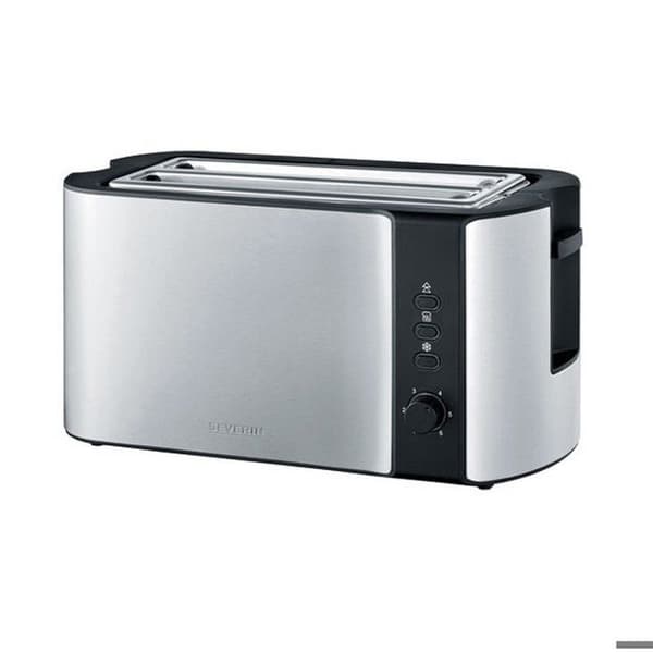 Brödrost - SEVERIN - 2590 - 2 fack - 1400W - borstat rostfritt stål/svart