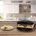 Miniatyrbild 3 av 6: Smörgås och Croque Monsieur Maker Clatronic ST 3477 Svart - Non-stick triangulära tallrikar - 750W