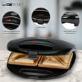 Miniatyrbild 2 av 6: Smörgås och Croque Monsieur Maker Clatronic ST 3477 Svart - Non-stick triangulära tallrikar - 750W