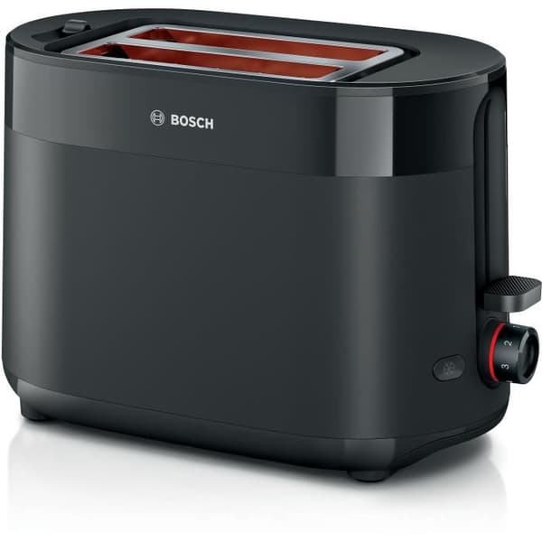Brödrost - BOSCH - TAT2M123 MyMoment - Svart - 2 skivor - automatisk brödcentrering - avfrostnings- och återuppvärmningsfunktioner