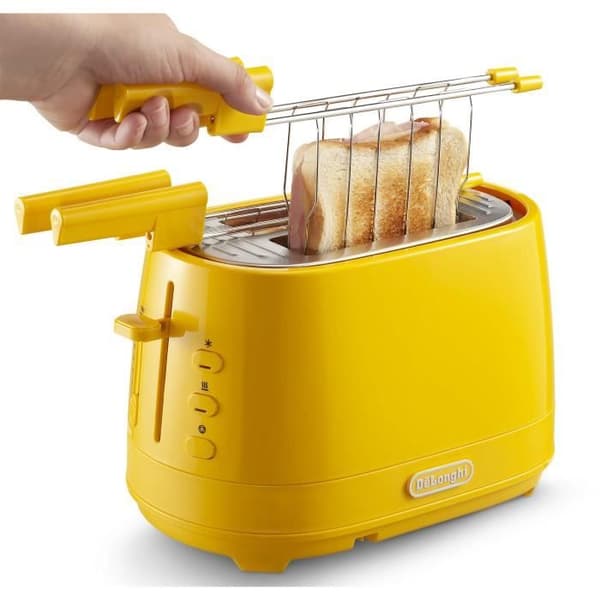 DELONGHI CTLAP2203 brödrost - 2 skivor - Gul - Avfrostningsfunktion