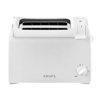 KRUPS KH1511 brödrost - 2 skivor, 700 Watt, 6 bryningsnivåer - Vit