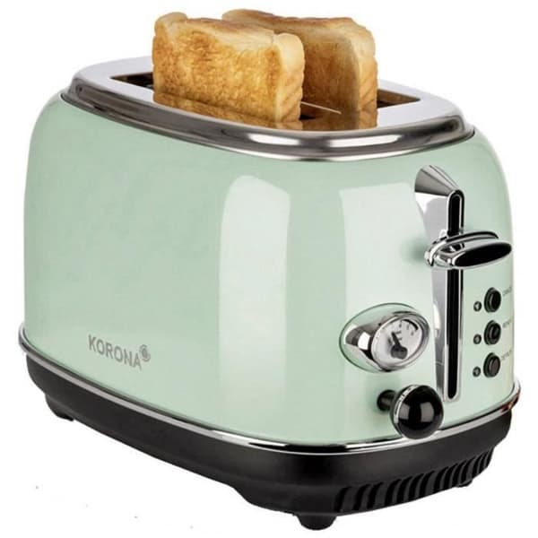 Brödrost - Korona - 21665 - Färg mynta - 2 skivor - Specialgrill för bakverk