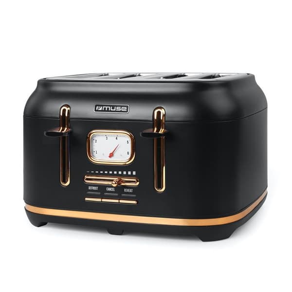 Brödrost - Muse - MS-131BC - 4 fack - 1800W - Rostfritt stål