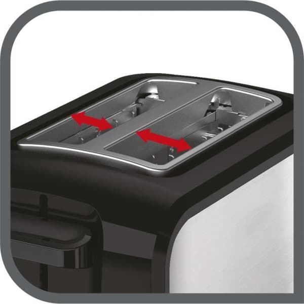 Tefal Express brödrost - 2 skivor - Svart - Rostfritt stål - 850 W