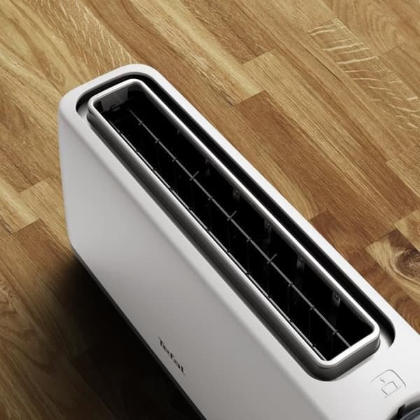 TEFAL Minim Compact brödrost, extra brett spår, 7 bryningsnivåer, Återuppvärmning och avfrostning, Avtagbar smulbricka TL302110