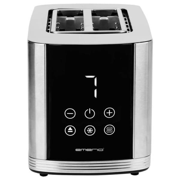 EMERIO TO-128308 Brödrost utan BPA, med speciell galler för bakverk i rostfritt stål, svart