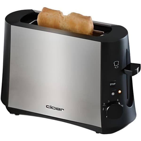 Cloer 3890 Mini brödrost - 1 skiva - 600W - Matt rostfritt stål