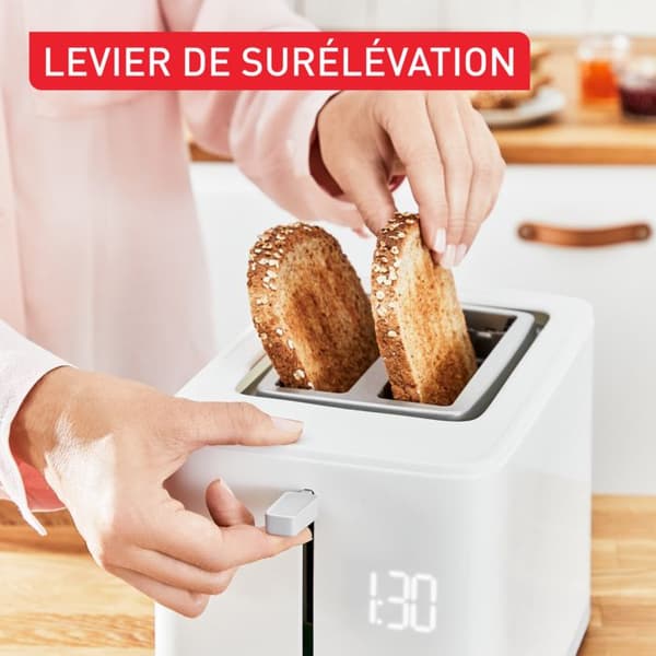 Tefal brödrost 2 fack med digital display och timer 7 lägen TT693110