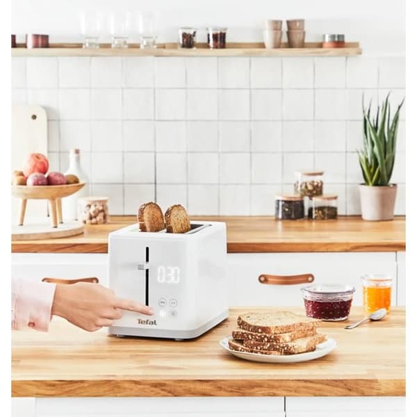 Tefal brödrost 2 fack med digital display och timer 7 lägen TT693110