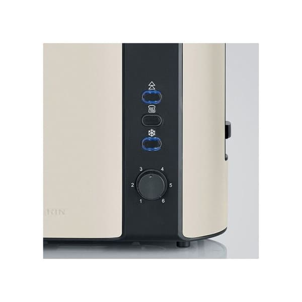 Severin 9576 Indikatorbrödrost, med speciellt integrerat bakverksgaller, beige, svart