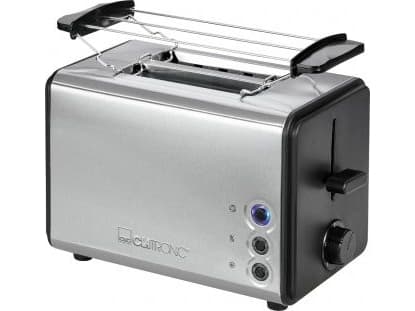Clatronic TA 3620, 2 viipale(i)ta, Musta, Ruostumaton teräs, Ruostumaton teräs, -, Y, Painikkeet, Rotaatio, 850 W