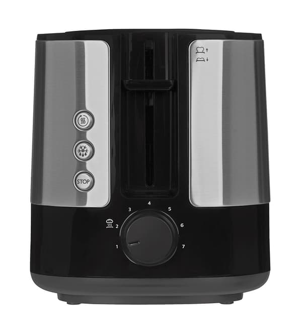 Philips Viva Collection HD2637/90 brødrister 2 skiver Sort, Rustfrit stål