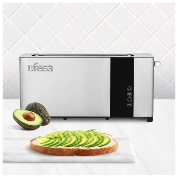 Brödrost - Ufesa - Plus Delux - Rostfritt Stål - 1050W - 1 Extra Stor Springa